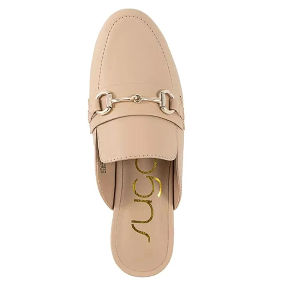 Sugar Shoes - Nude Loafer Mules